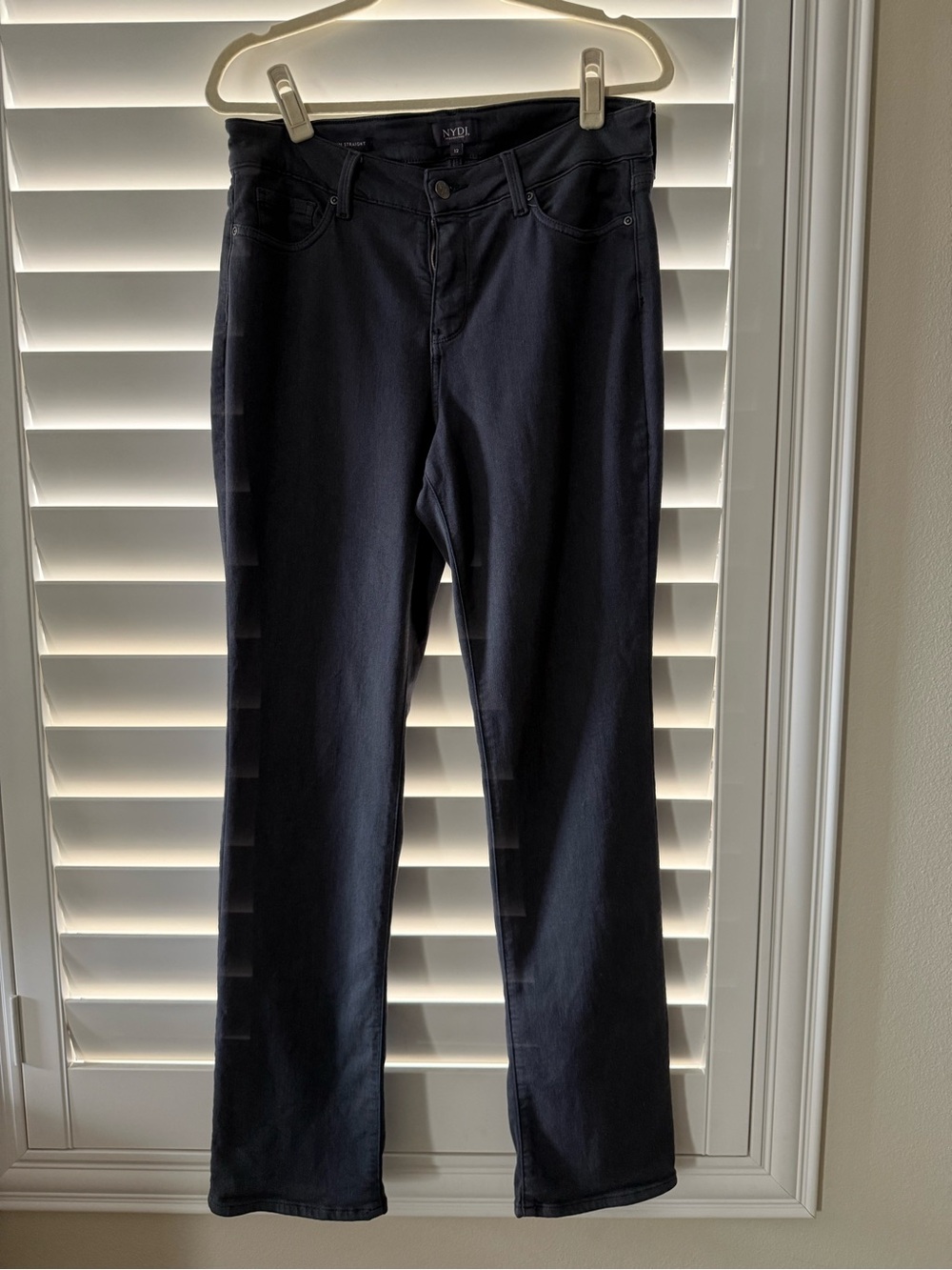 NYDJ Straight-Leg Women's Marilyn Jeans in Dark Gray